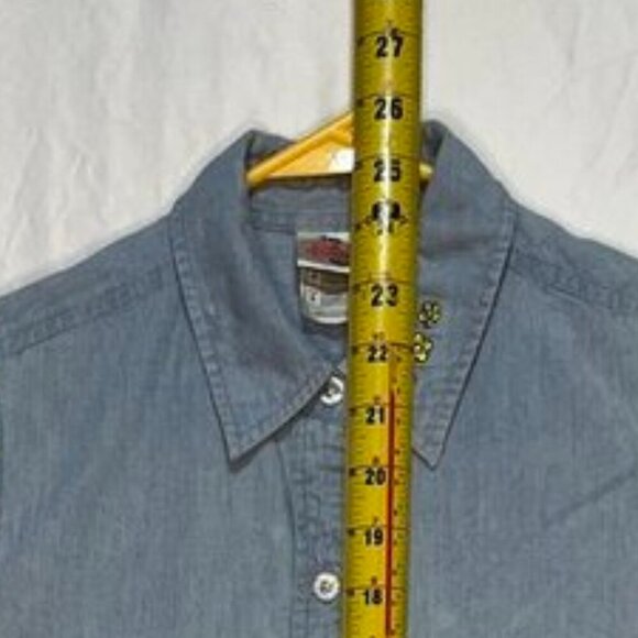 Vintage Disney Store Sleeveless Denim Button-Up Shirt – Size Small - Picture 6 of 7